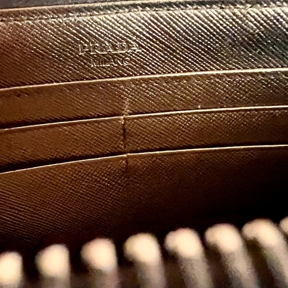 COPY - Prada Bronze Saffiano Leather Zip Around Wallet - Picture 9 of 13